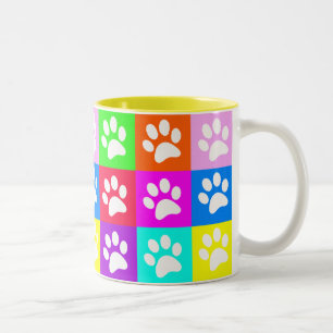 "Hund Pop Art" Fleece Blanket Två-Tonad Mugg