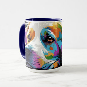 Hund Pop Art Mugg