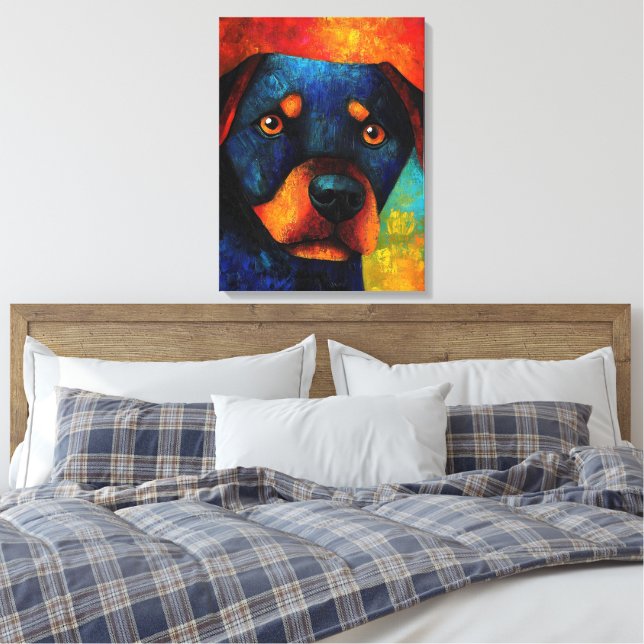 Hund Porträtt Art Kanvastryck (Insitu (sovrum))