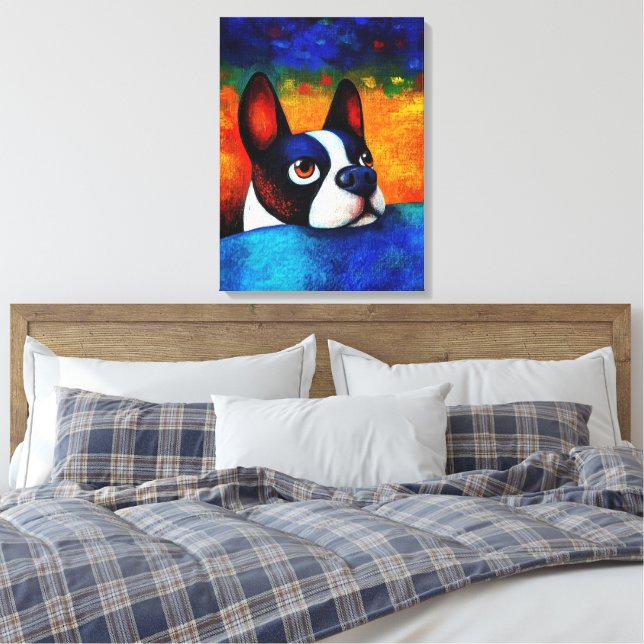 Hund Porträtt Art Kanvastryck (Insitu (sovrum))