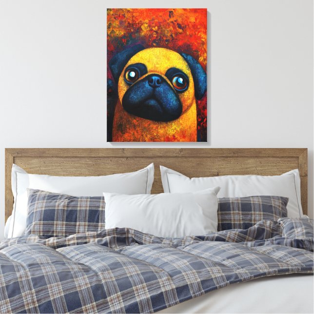 Hund Porträtt Art Kanvastryck (Insitu (sovrum))