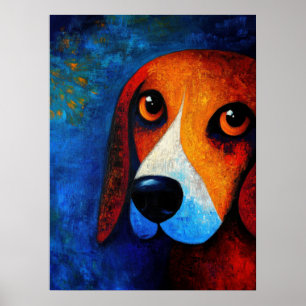 Hund Porträtt Art Poster