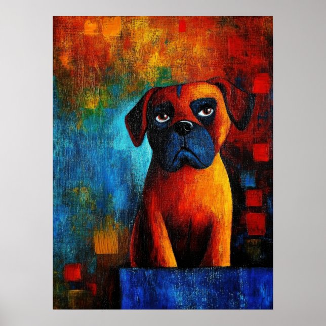Hund Porträtt Art Poster (Framsidan)