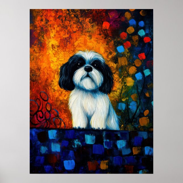Hund Porträtt Art Poster (Framsidan)