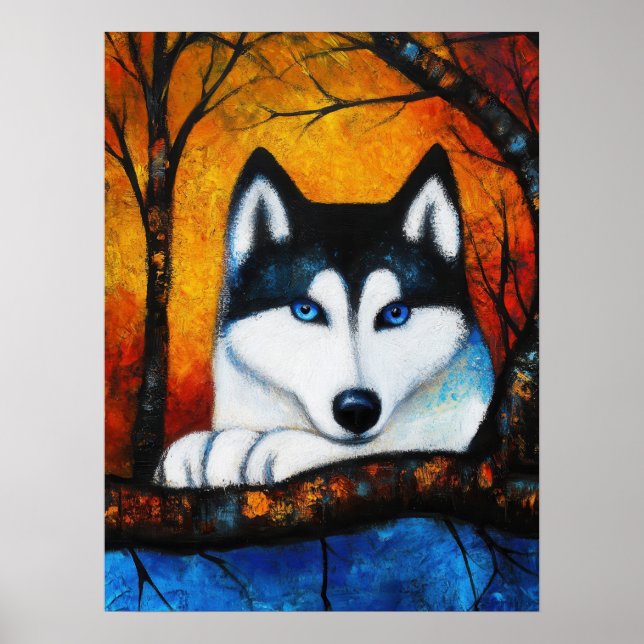 Hund Porträtt Art Poster (Framsidan)