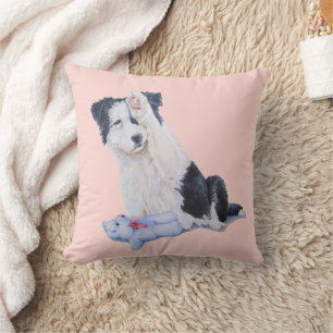 hund porträtt av den söta kolvar av gräns kudde