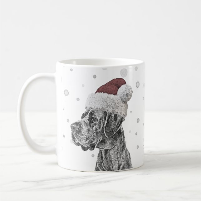 Hund Porträtt jul Kaffemugg (Vänster)