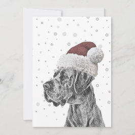 Hund Porträtt och Paw Skriv ut julkort Inbjudningar