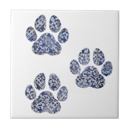Hund Portugisiska Tiles Navy White Kakelplatta