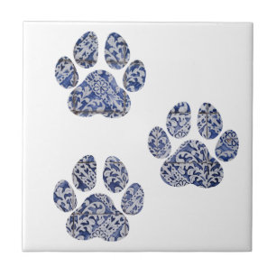 Hund Portugisiska Tiles Navy White Kakelplatta