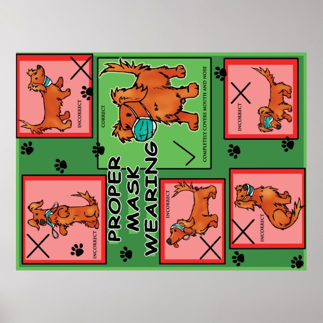 Hund poster av fånig för maskuppspelning (Framsidan)