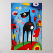 Hund Poster Harmony: En plats för Joan Miró