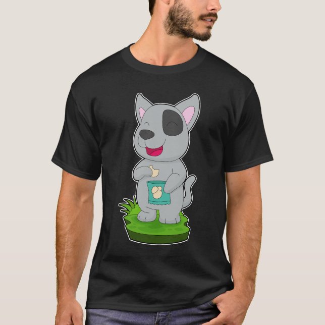 Hund Potato chip T Shirt (Framsida)
