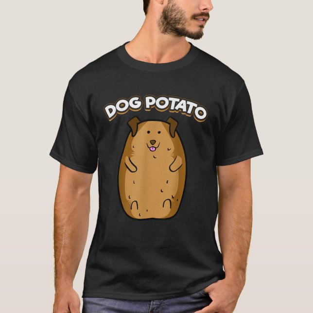 Hund Potato Funny Cute Tjock Potato Hund Animal Te T Shirt (Framsida)