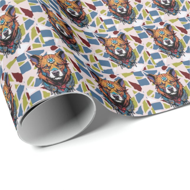 hund presentpapper (Rullad Hörn)