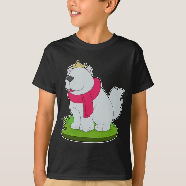 Hund Prince Krona T Shirt (Framsida)