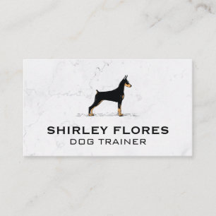 Hund profilbild Vit marble-bakgrund Visitkort