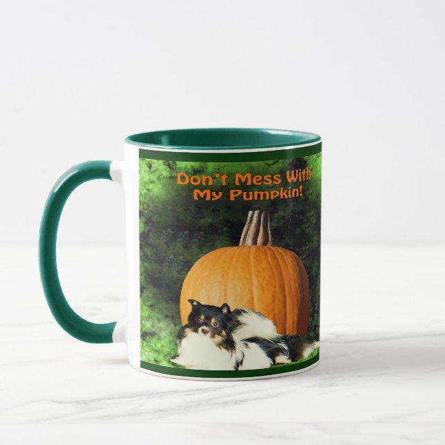 Hund Protection Large Pumpkin Mugg (Vänster)