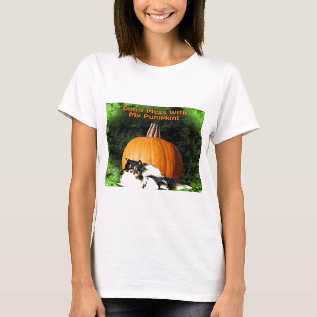 Hund Protection Large Pumpkin T-shirt (Framsida)