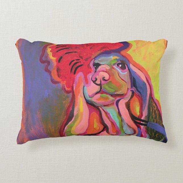 hund prydnadskudde (Framsidan)