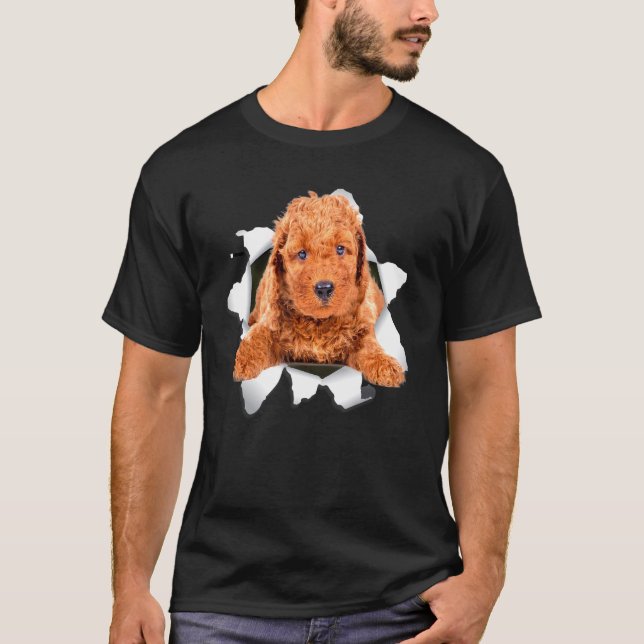 Hund Pudel T Shirt (Framsida)