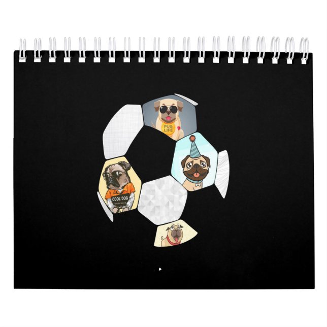 Hund Pug Life Pug Birthday Cute Pug Coola Kalender (Omslag)