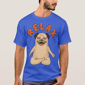 Hund Pug Slappna av T Shirt