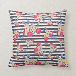 Hund pull leksak mönster kudde