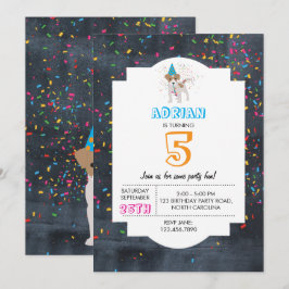 Hund Puppy Animal Barns födelsedag Party Boy Girl Inbjudningar