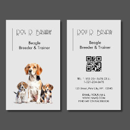 Hund Puppy Breeder Trainer Beagle QR Code Hund Visitkort