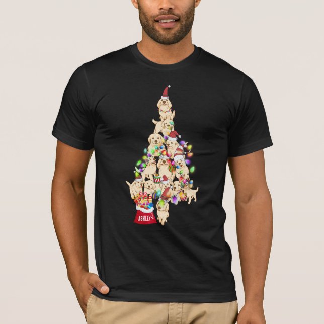 Hund Puppy Cute, julklapp T Shirt (Framsida)