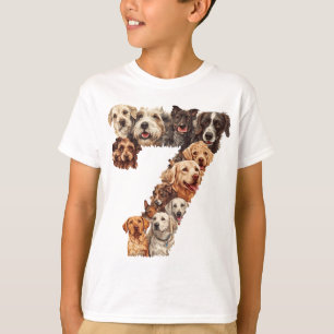 Hund Puppy från 7:e, 7 år gammal barnpojke T Shirt