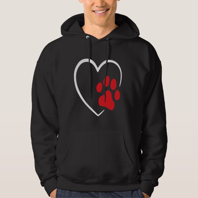 Hund Puppy Heart Animal Hund rolig hund älskare Hoodie (Framsida)