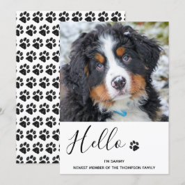 Hund Puppy New Pet-meddelande Inbjudningar