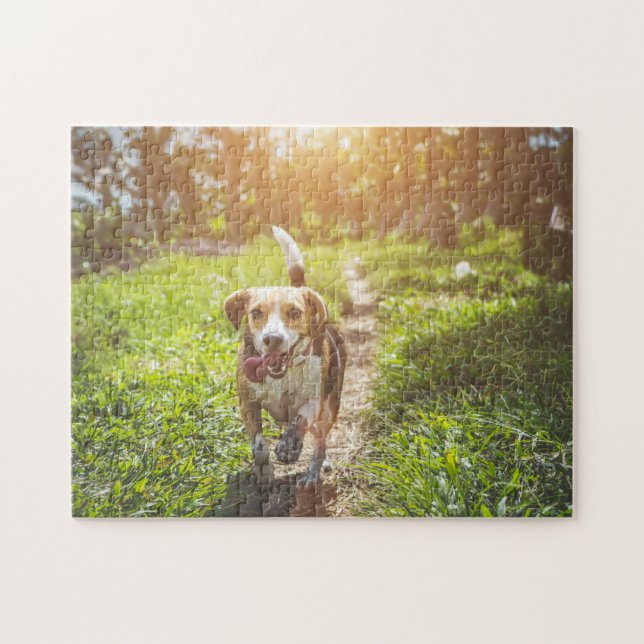Hund Puzzes Animal Pic Cute Ledsen Puppy Puppy Pho Pussel (Horisontell)