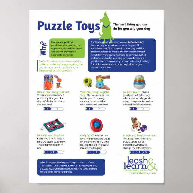 Hund Puzzle Leksak Poster (Framsidan)