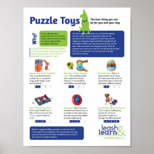 Hund Puzzle Leksaker Poster