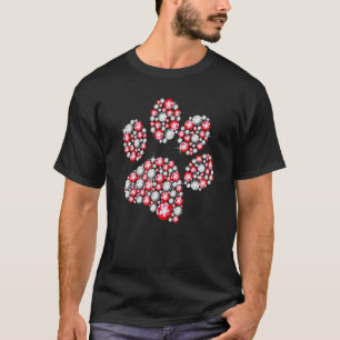 Hund Rädda djuren Shirt Paw skriver ut hjärta för T