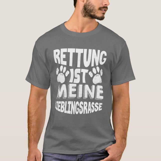 Hund rädding Hundar Hund-retro-gåva T Shirt (Framsida)