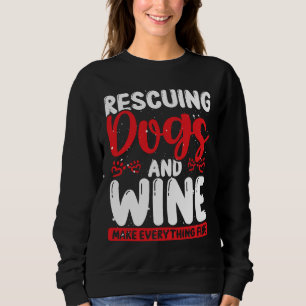 Hund Rädding och Vin Rädding Hund T Shirt