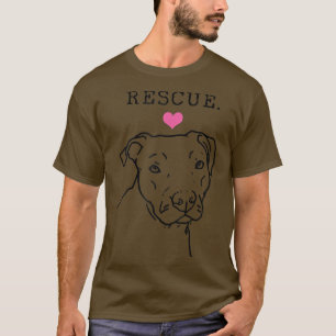 Hund Rädding Pitbull Cute Heart Anta Pet Animal Hu T Shirt