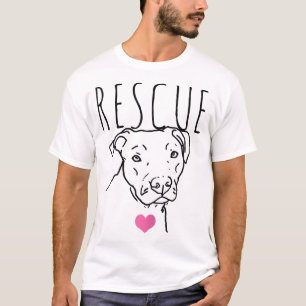 Hund Rädding Pitbull Cute Heart Anta Pet Animal Hu T Shirt