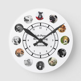 HUND Rädding Shelter Rehoming 12 PHOTO Collage Nam Rund Klocka