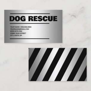 Hund Rädding Silver Visitkort