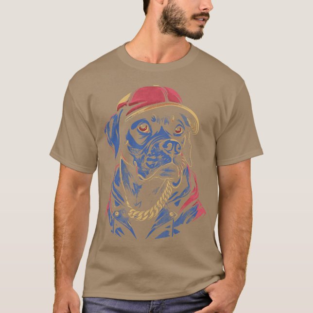 Hund Rapper T Shirt (Framsida)