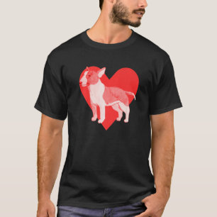 Hund Red Heart Bull Terrier T Shirt