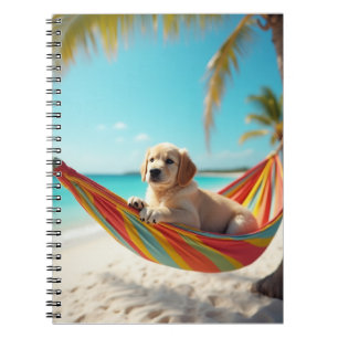 Hund Relaxing in Hammock Anteckningsbok