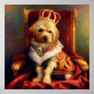 Hund Renaissance Kung Poster