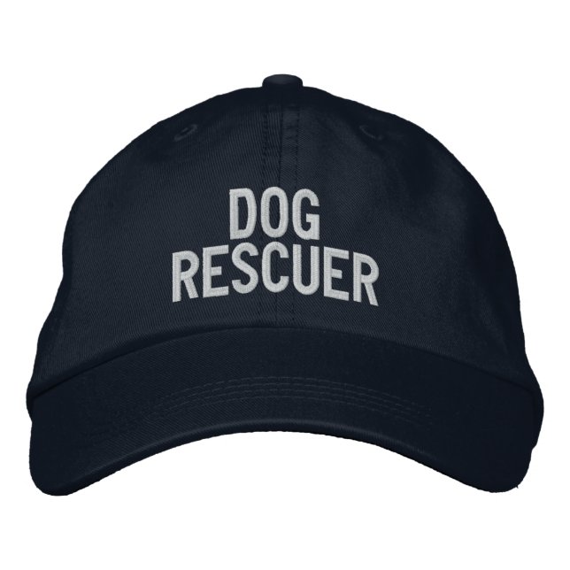 "Hund Rescuer" Broderad Keps (Framsida)