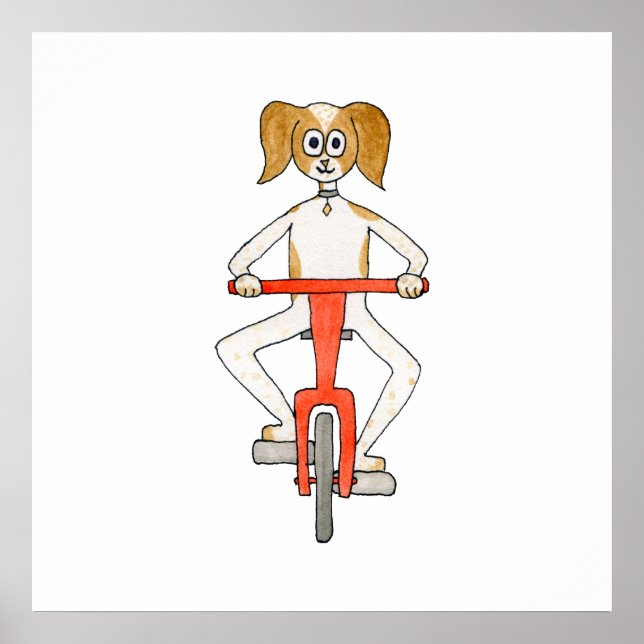 Hund Riding a Bike. Poster (Framsidan)